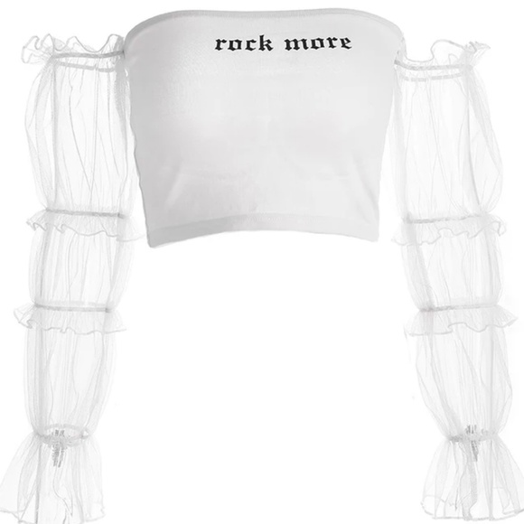 Rock More Blouse Ruffle sleeved Top - Picture 4 of 4